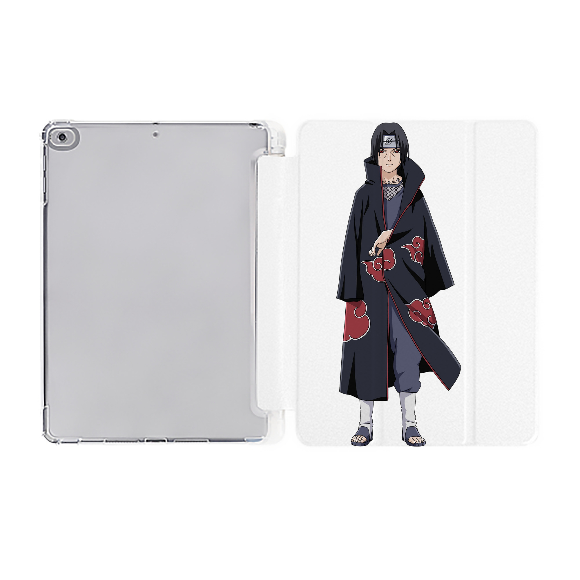 （画像用） NARUTO -ナルト- うちは イタチ Uchiha Itachi IPad ケース ペン収納付き 三つ折りスタンド PUレザー×シリコン 対応機種9.5/10.5/10.9インチ